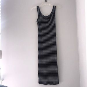 Black and white stripped dress